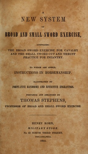 Cover for A new system of broad and small sword exercise