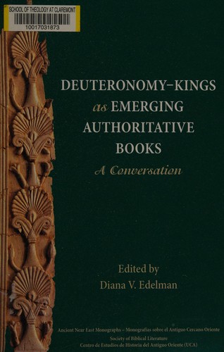 Cover for Deuteronomy-Kings as emerging authoritative books