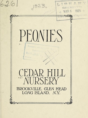 Cover for Peonies
