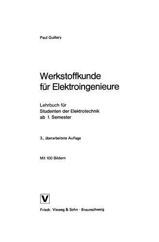 Cover for Werkstoffkunde für Elektroingenieure