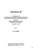 Cover for Interfaces II (Materials Science Forum , Vol 189-190)