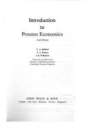 Cover for Introduction to process economics