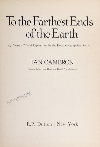 Cover for To the farthest ends of the earth