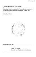 Cover for Oscar Montelius 150 Years