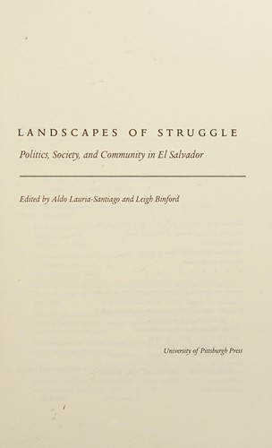 Cover for Landscapes of struggle