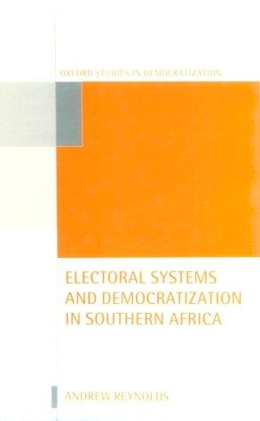 Cover for Electoral systems and democratization in Southern Africa