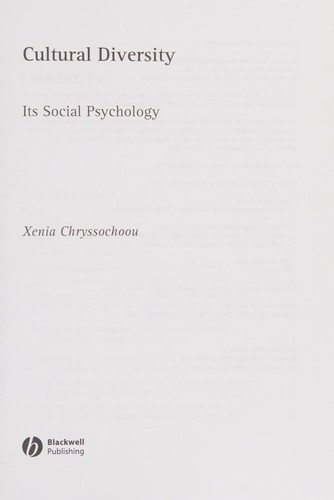 Cover for Cultural diversity