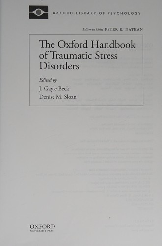 Cover for The Oxford handbook of traumatic stress disorders