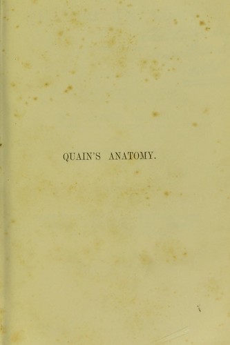 Cover for Quain's anatomy