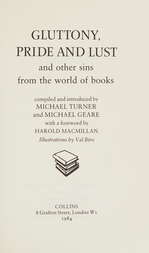 Cover for Gluttony, pride, and lust and other sins from the world of books