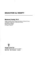 Cover for Education for dignity