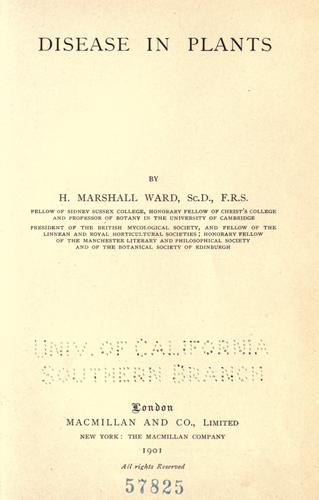 Cover for Disease in plants