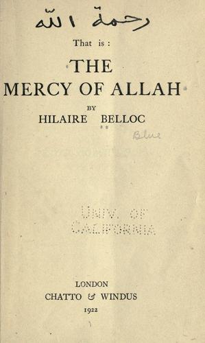 Cover for The  mercy of Allah