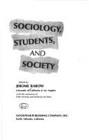 Cover for Sociology, students, and society.