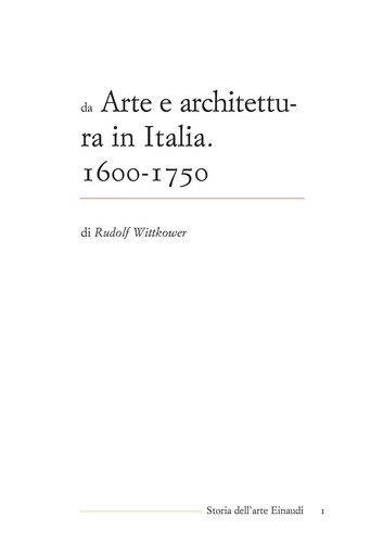 Cover for Arte e architettura in Italia
