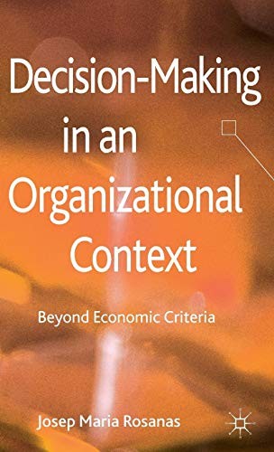 Cover for Decision-Making in an Organizational Context