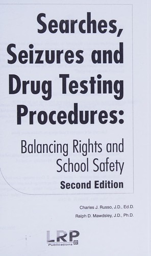 Cover for Searches, seizures, and drug-testing procedures