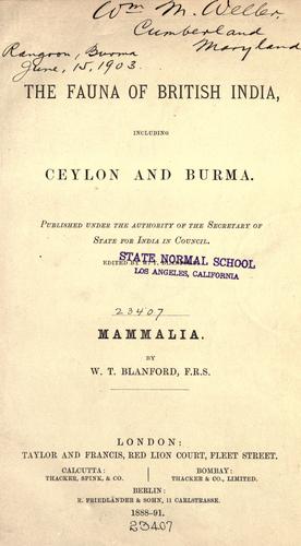 Cover for Mammalia