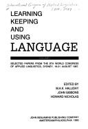 Cover for Learning, keeping, and using language