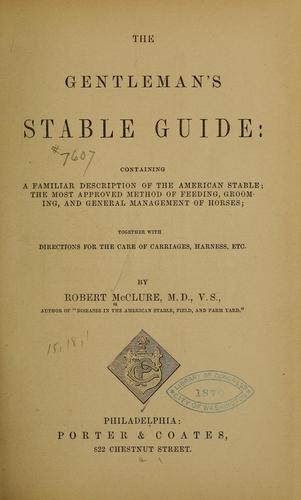 Cover for The gentleman's stable guide