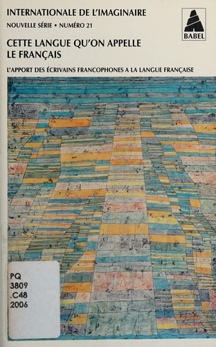 Cover for Cette langue qu'on appelle le français
