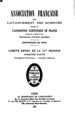 Cover for Comptes-rendus de la ... session
