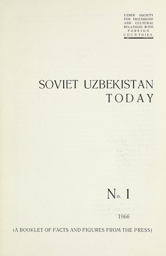Cover for Soviet Uzbekistan today