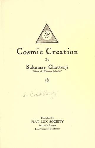 Cover for Cosmic creation