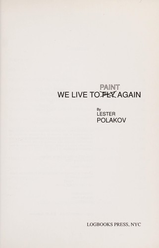 Cover for We live to paint again