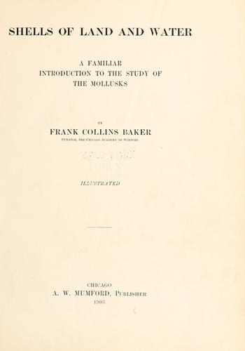 Cover for Shells of land and water