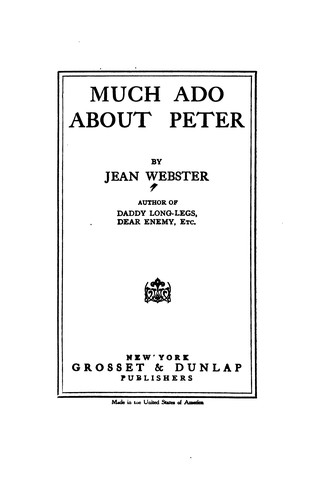 Cover for Much ado about Peter