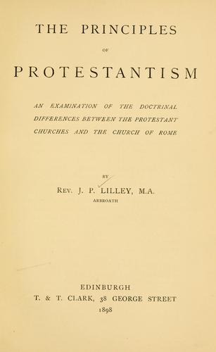 Cover for The principles of Protestantism