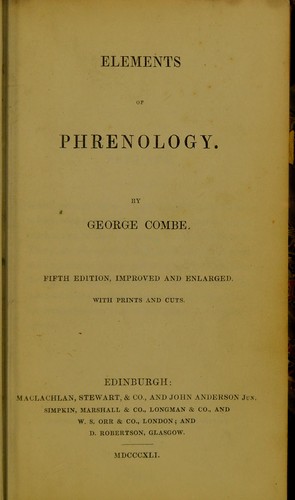 Cover for Elements of phrenology
