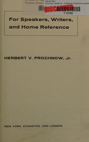 Cover for A treasury of humorous quotations