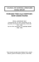 Cover for Toward the 21st century : new directions