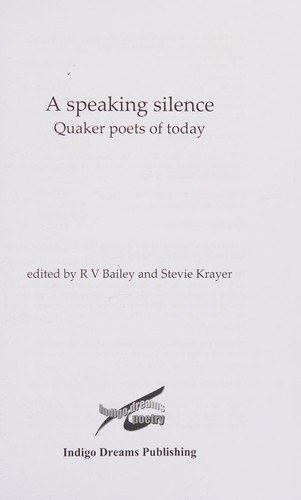 Cover for A speaking silence