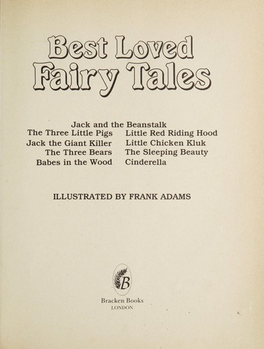 Cover for Best loved fairy tales