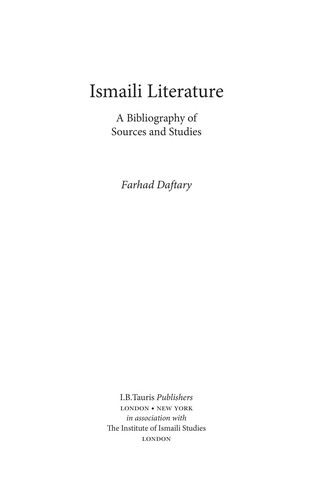 Cover for Ismaili literature