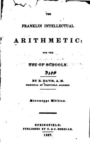 Cover for The Franklin Intellectual Arithmetic: For the Use of Schools
