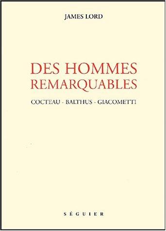 Cover for Des hommes remarquables 