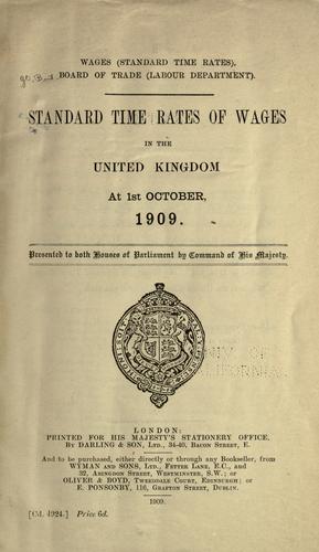 Cover for Wages (standard time rates).