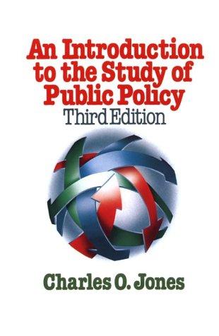 Cover for An introduction to the study of public policy