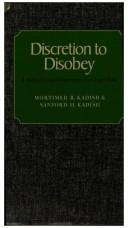 Cover for Discretion to disobey