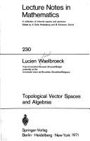 Cover for Topological vector spaces and algebras.