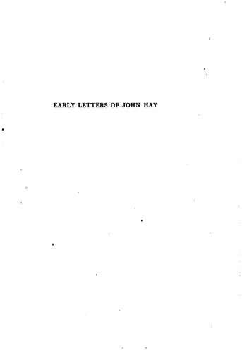 Cover for A Poet in Exile: Early Letters of John Hay