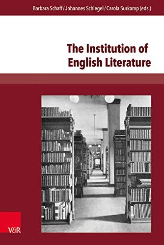 Cover for The institution of English literature