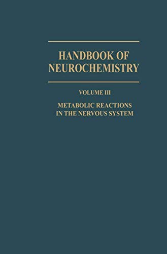 Cover for Metabolic Reactions in the Nervous System