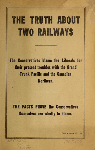 Cover for The Truth about two railways