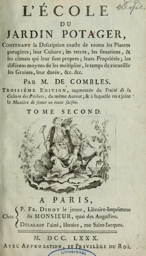Cover for L'École du jardin potager