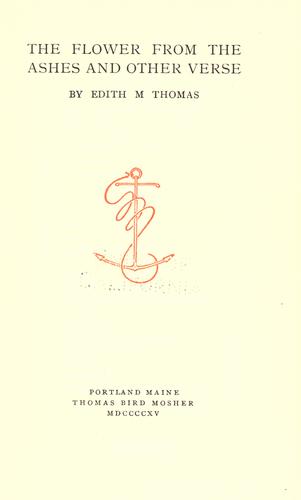 Cover for The flower from the ashes
